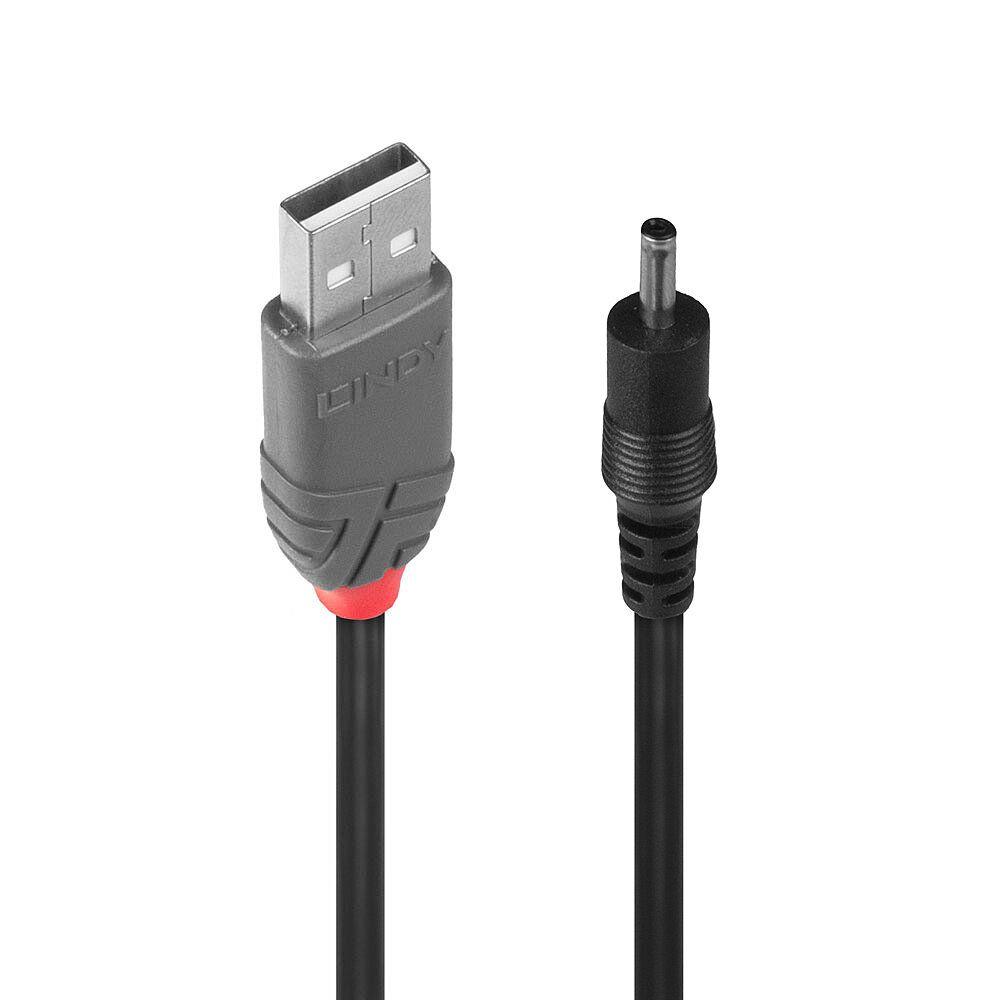 Cabo de Alimentação USB para DC LINDY 70266 (1,5 m - Macho - USB A - Preto)
