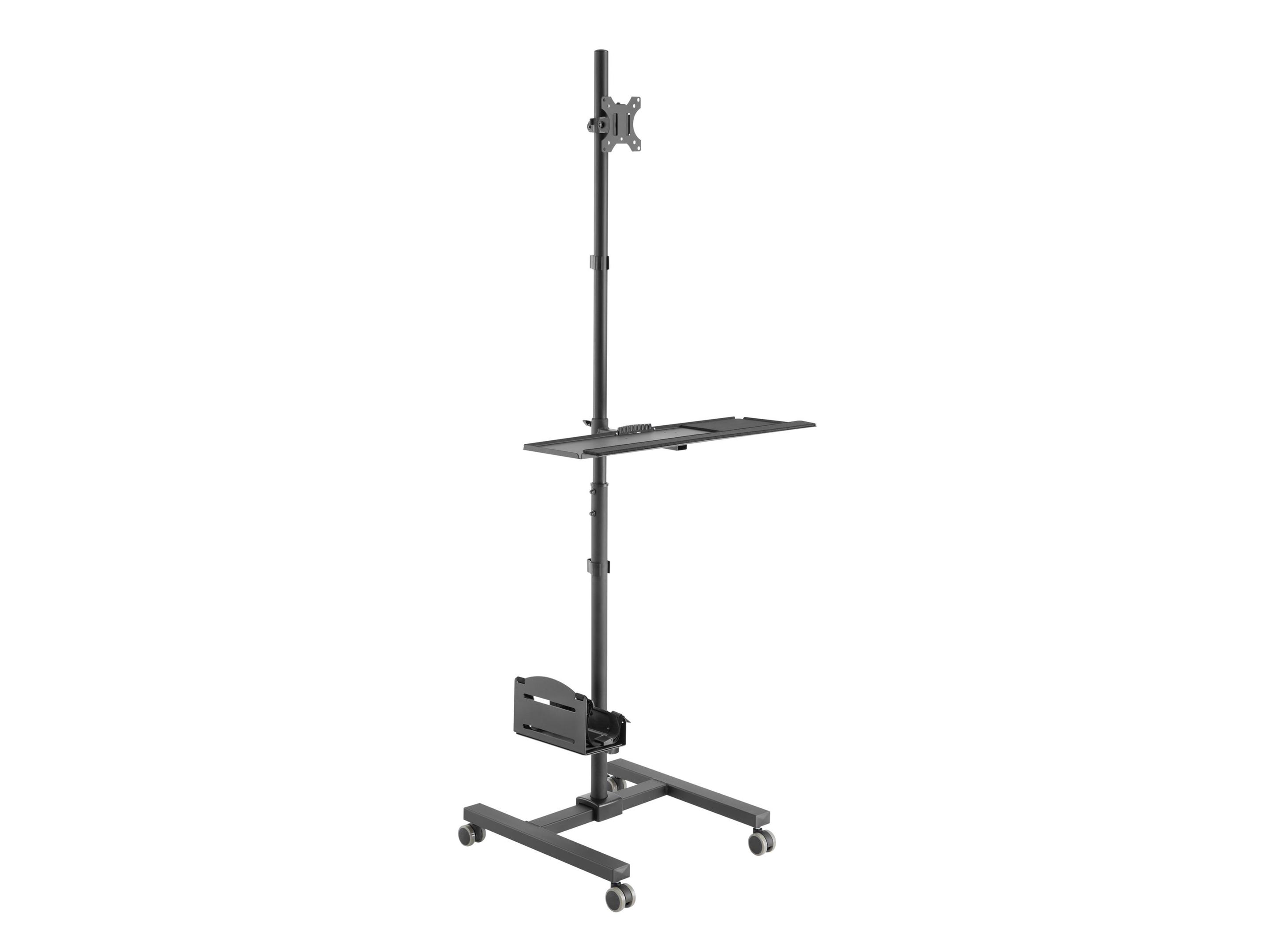 Suporte de Chão com Rodas EQUIP 650171 (Até 100 x 100 mm - 81,3 cm - 8 kg - Preto)
