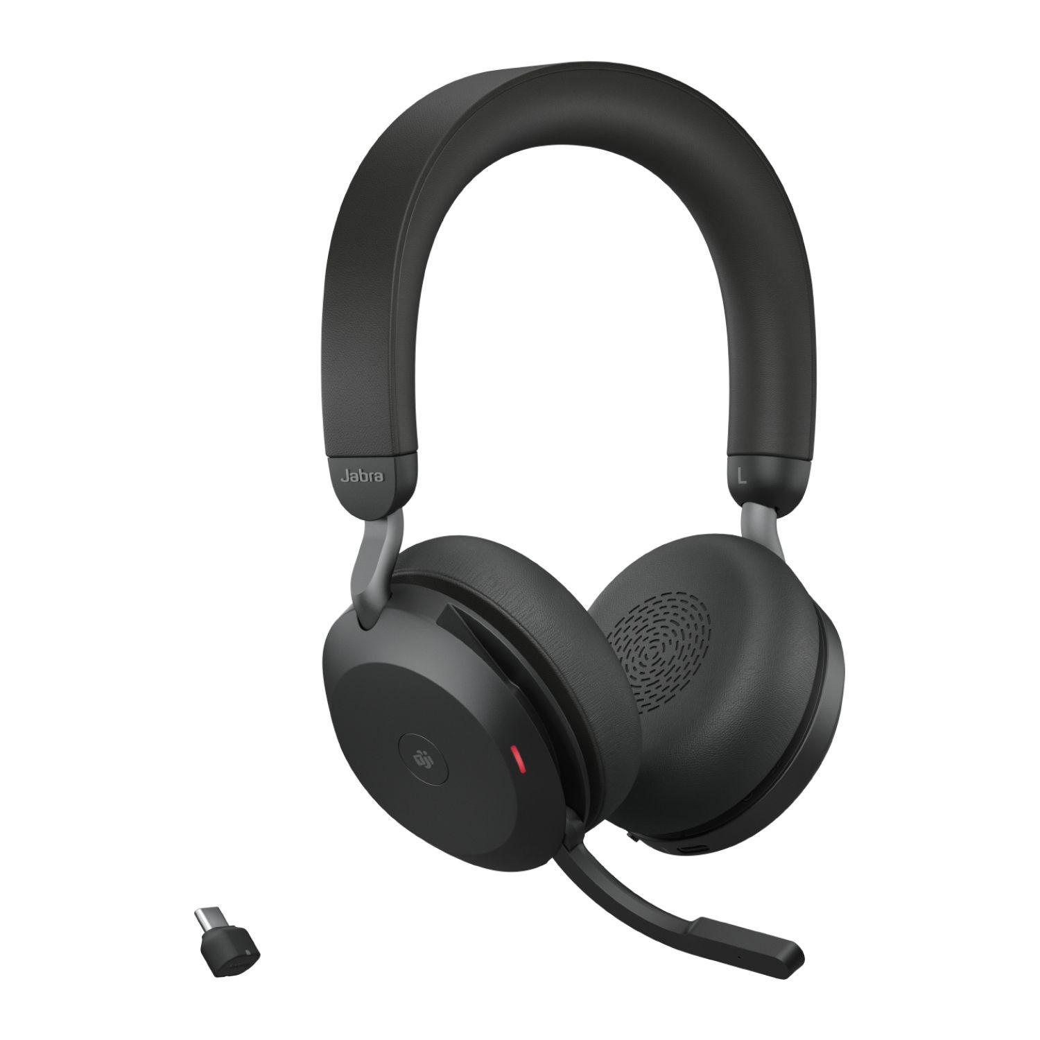 Headset JABRA Evolve2 75 MS Stereo (Binaural - Sem fios - Supra-aural - Preto) — miniatura 3