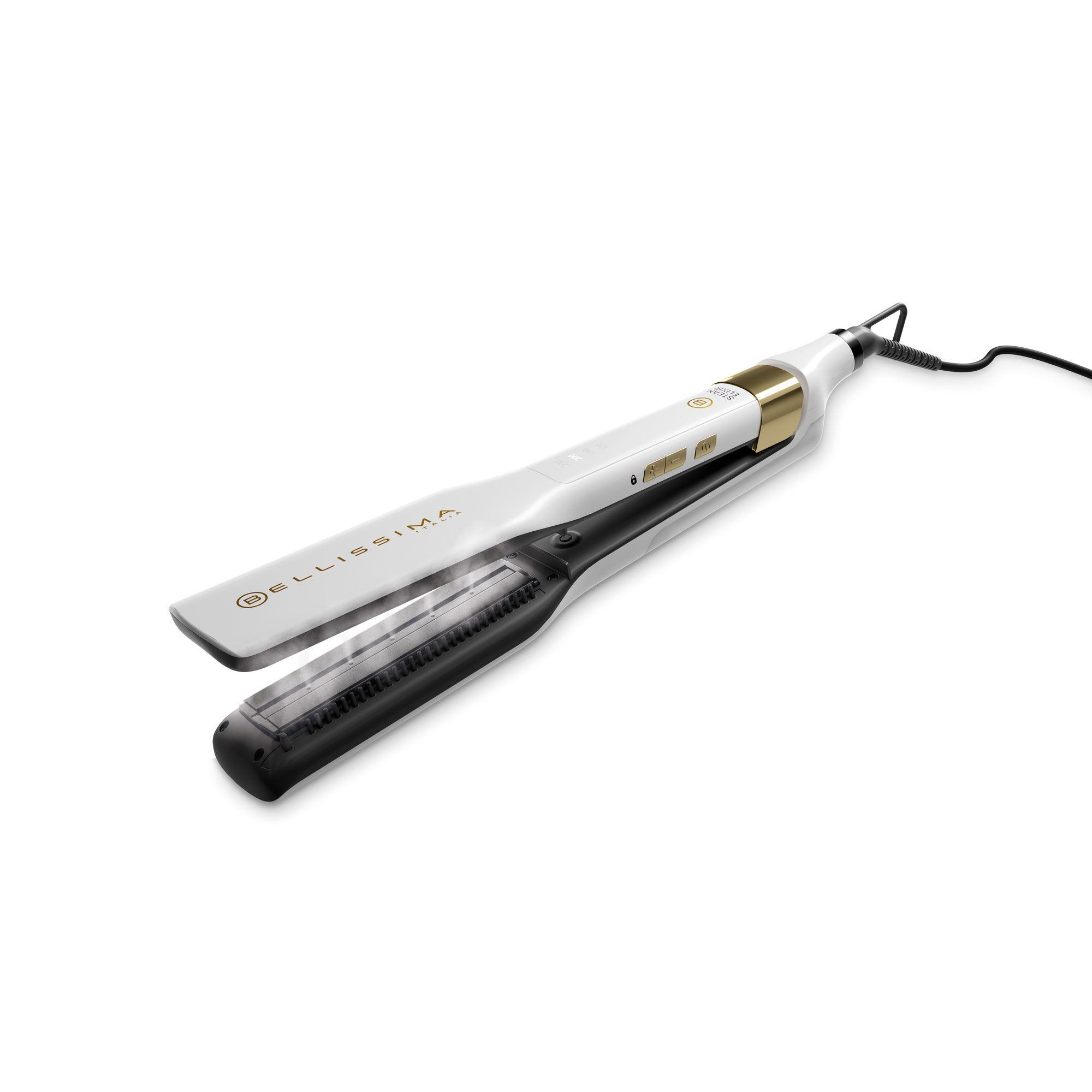 Alisador de Cabelo BELLISSIMA Steam Elixir 11808 (Cerâmica - Branco)