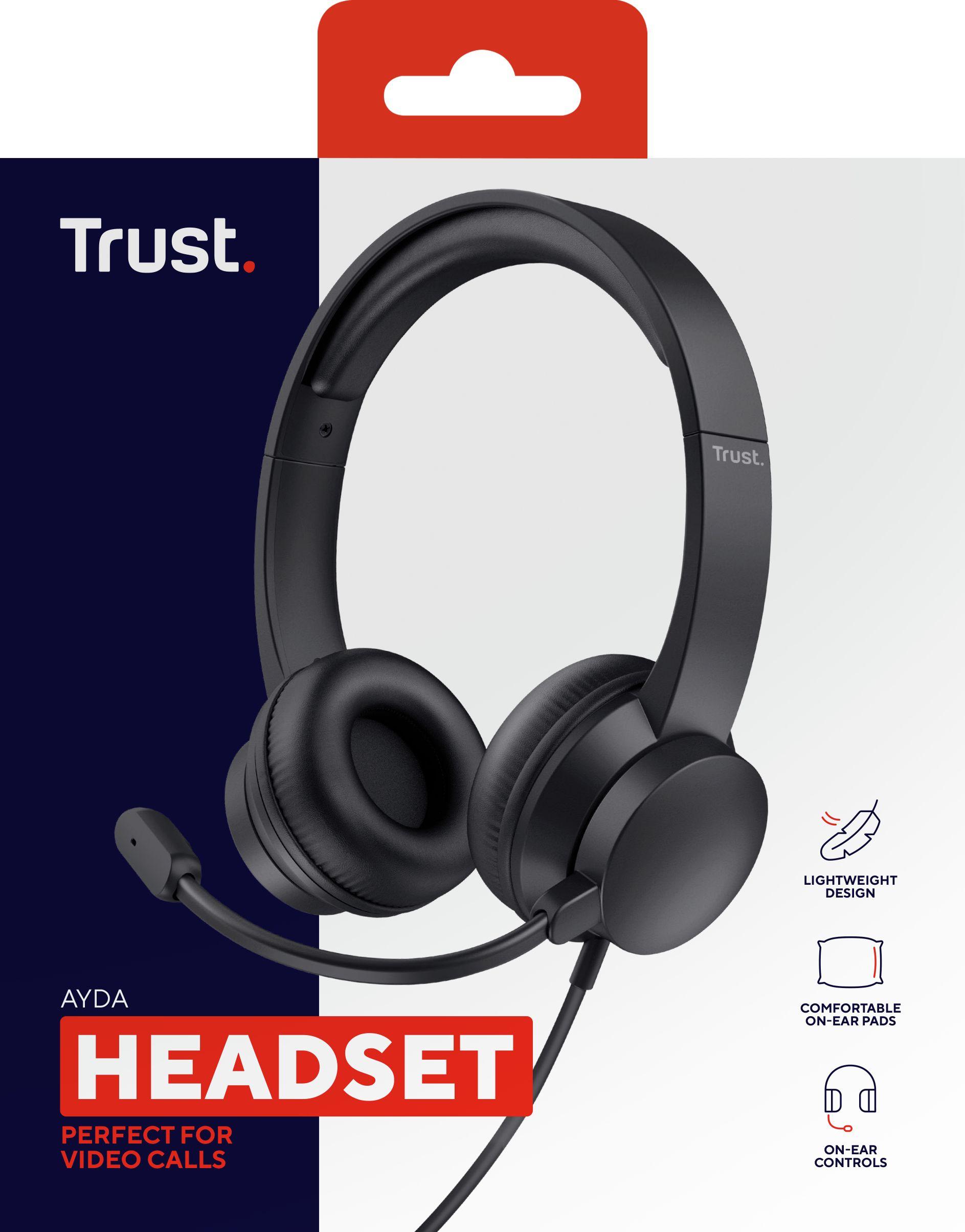 Headset TRUST Ayda (Binaural - Com fios - Supra-aural - Preto) — miniatura 7