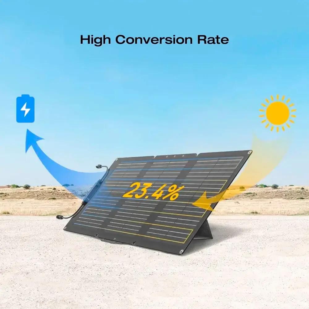 Painel Solar ECOFLOW EFSOLAR60-TYPE-C (Preto) — miniatura 2