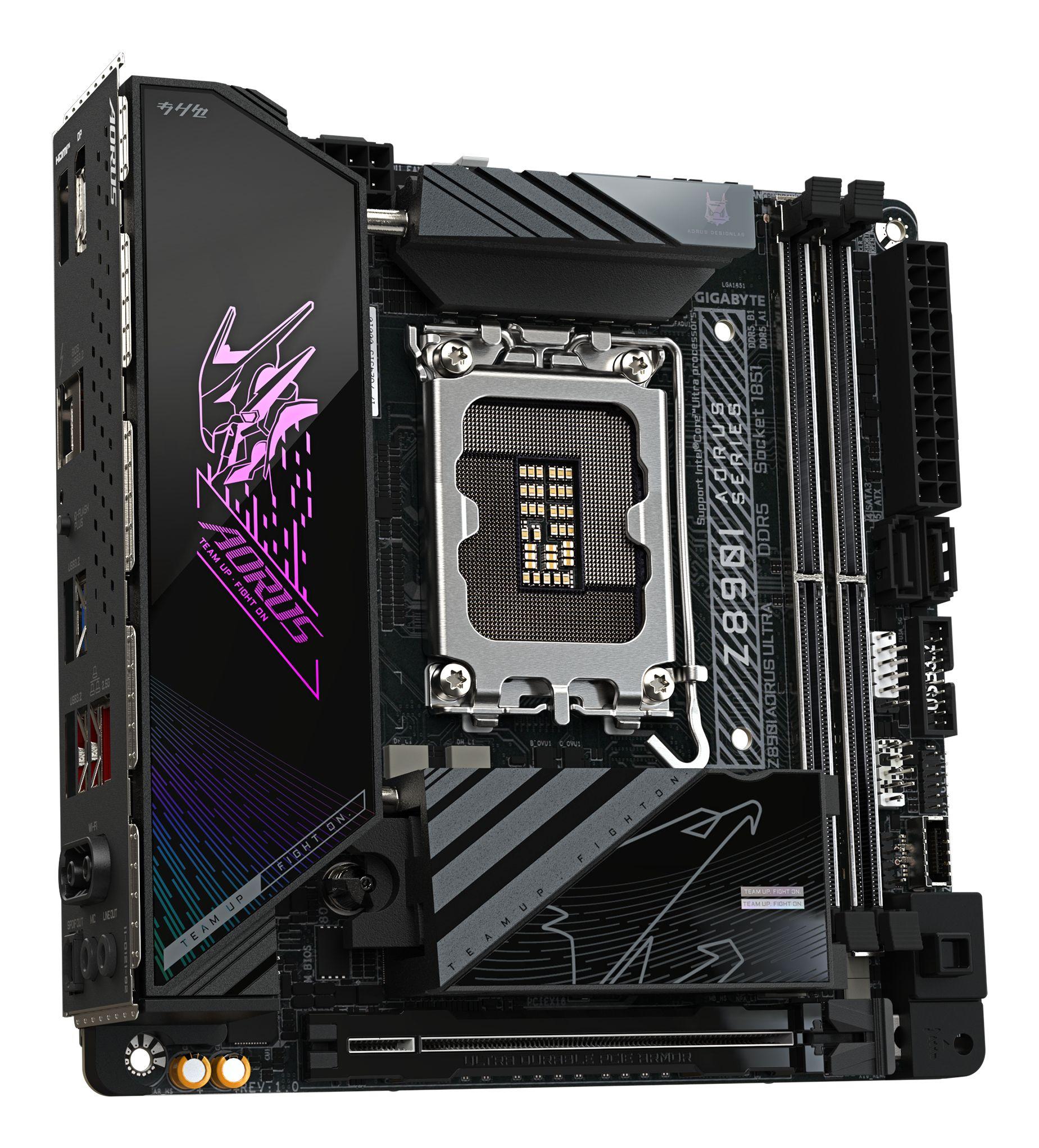 Motherboard GIGABYTE Z890I AORUS ULTRA (LGA 1851 (Socket V1) - Intel Core Ultra - Mini-ITX - Preto), miniatura 3