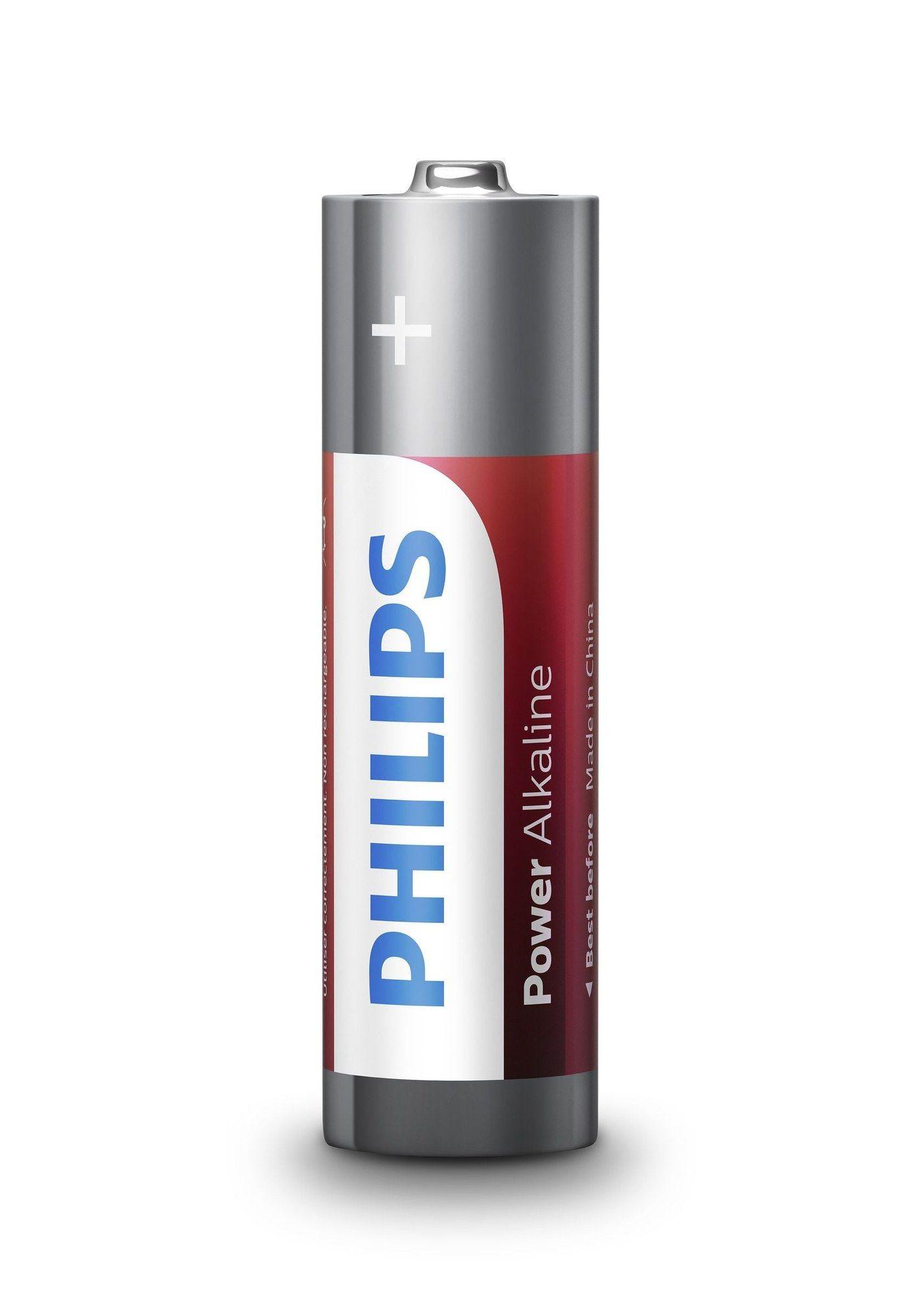 Pilhas Alcalinas PHILIPS LR6P4B/10 (Vermelho e Prateado)
