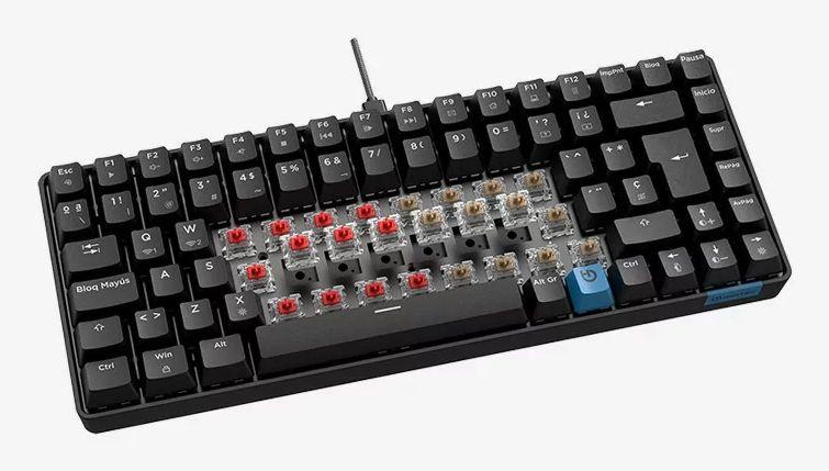Teclado HIDITEC GM1K (Espanhol - Gateron G Pro Red - 75% - Preto), miniatura 7