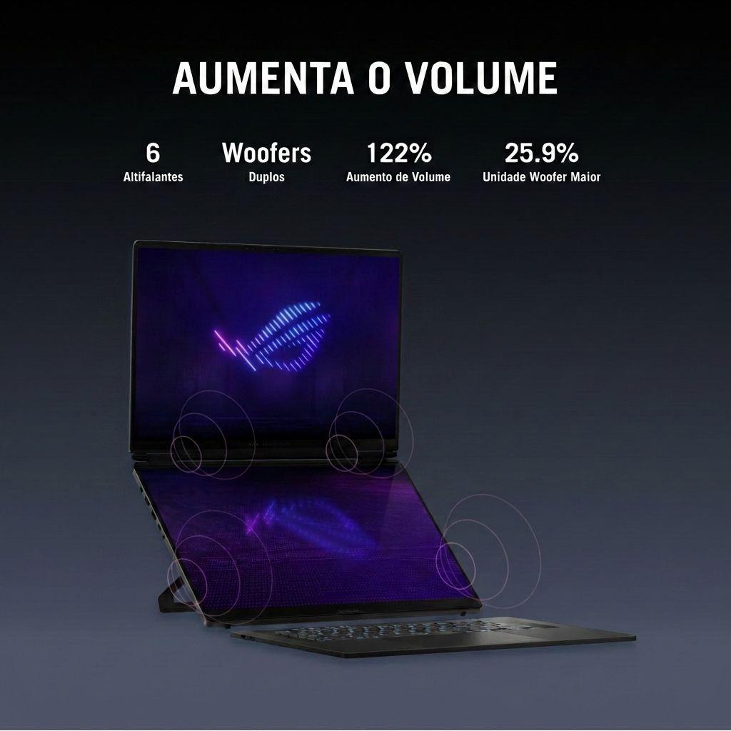 Portátil Gaming ASUS ROG Zephyrus Duo GX651AX-U94B59PB1 (2 x 16" OLED 3K 120 Hz - Core Ultra 9 386H - 64 GB - 2 TB SSD - RTX 5090 - Cinzento) — miniatura 4