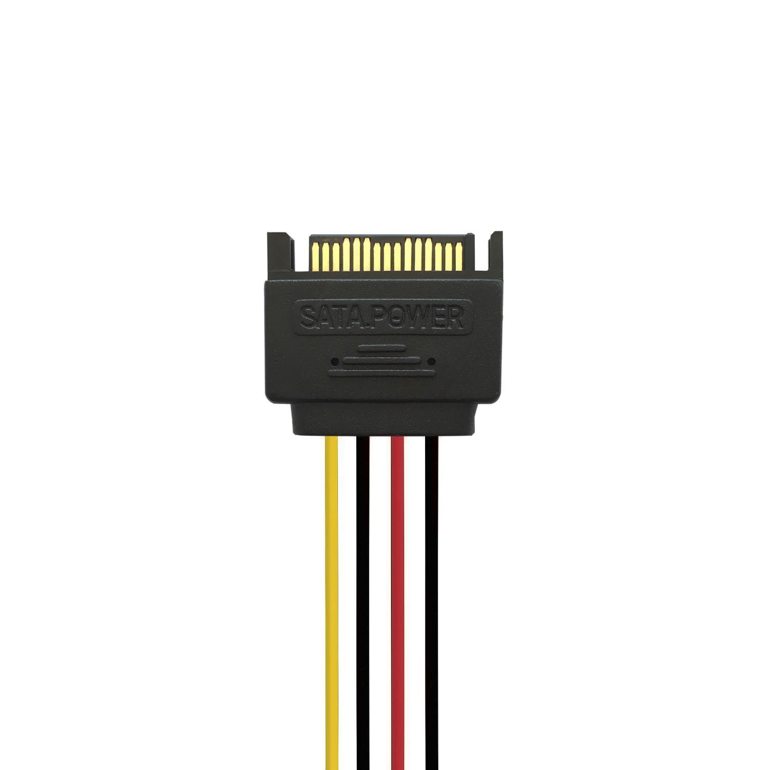 Cabo de Alimentação SATA AISENS A1310353 (0,2 m - 2 x SATA 15-pin - SATA 15-pin - Preto, Vermelho e Amarelo), miniatura 2