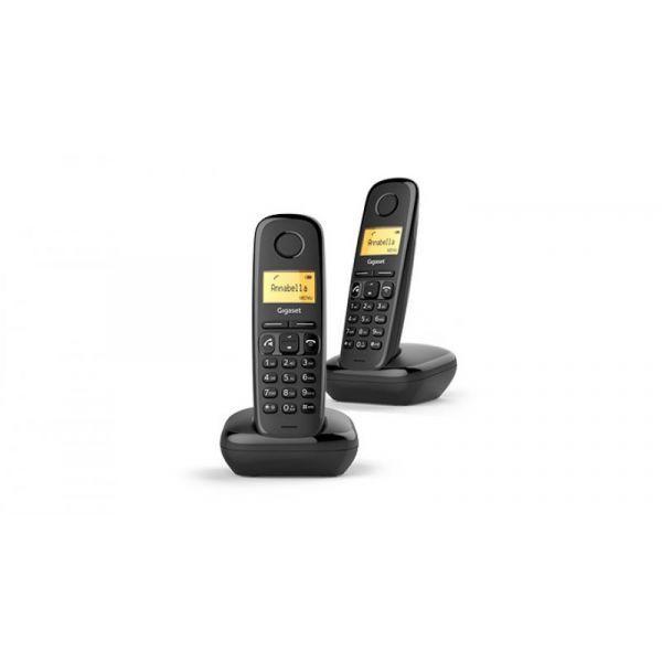 Telefone Fixo Sem Fios GIGASET A270 Duo (18 h - Preto), miniatura 3
