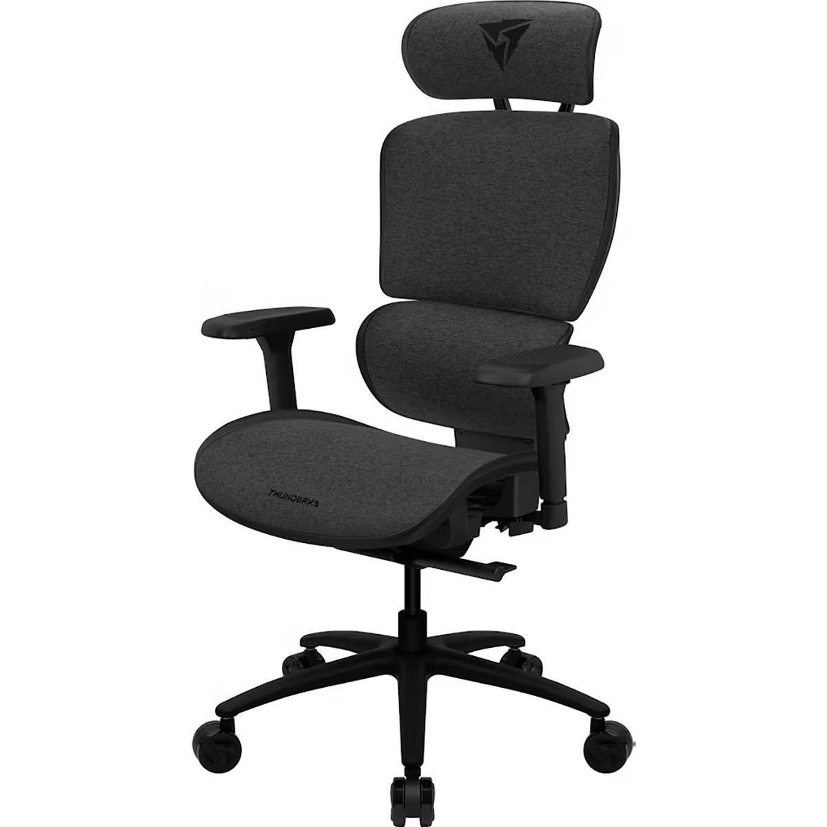 Cadeira de Escritório Ergonómica THUNDERX3 XTC Loft (125 kg - Até 8 cm - Até 79 cm em altura - Preto/Cinza)