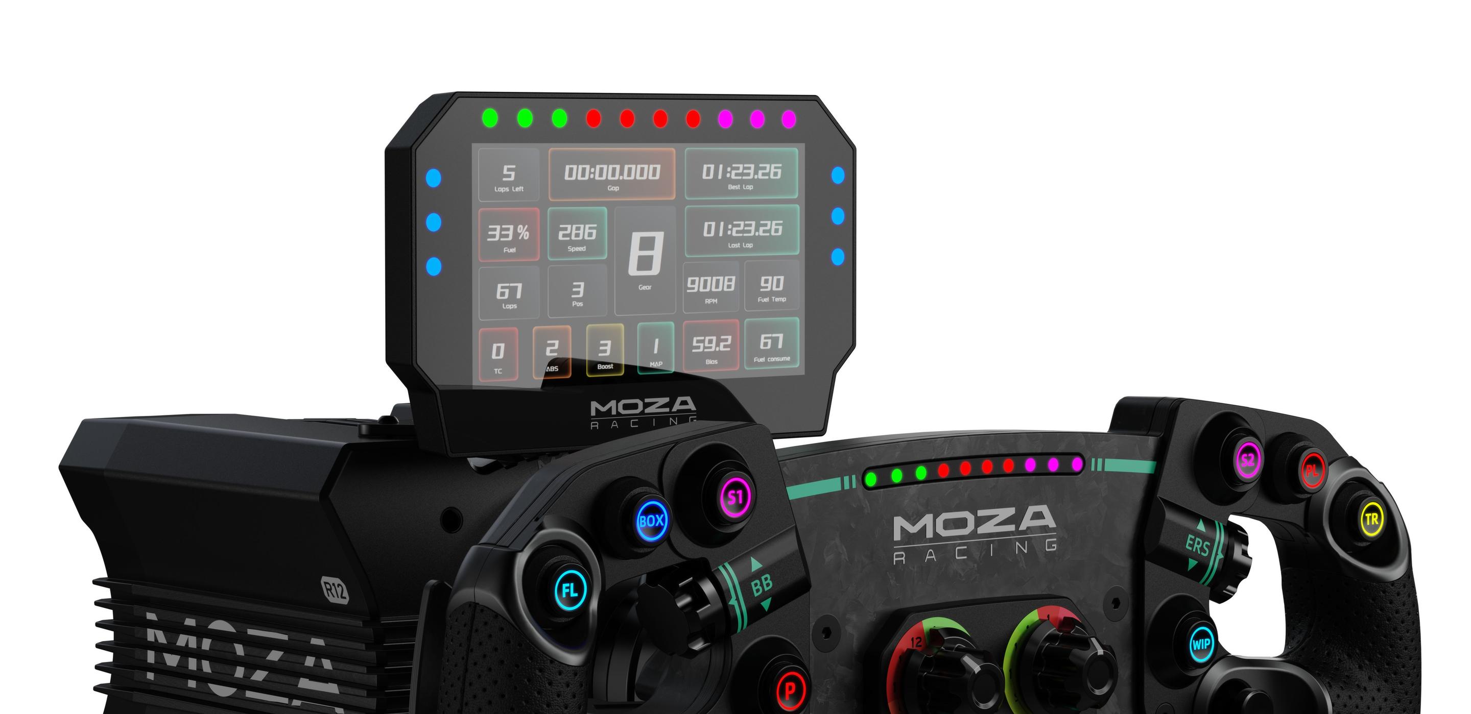 Dashboard de Simulação MOZA RACING CM2 (LCD tátil 5" 720p - Preto) — miniatura 4