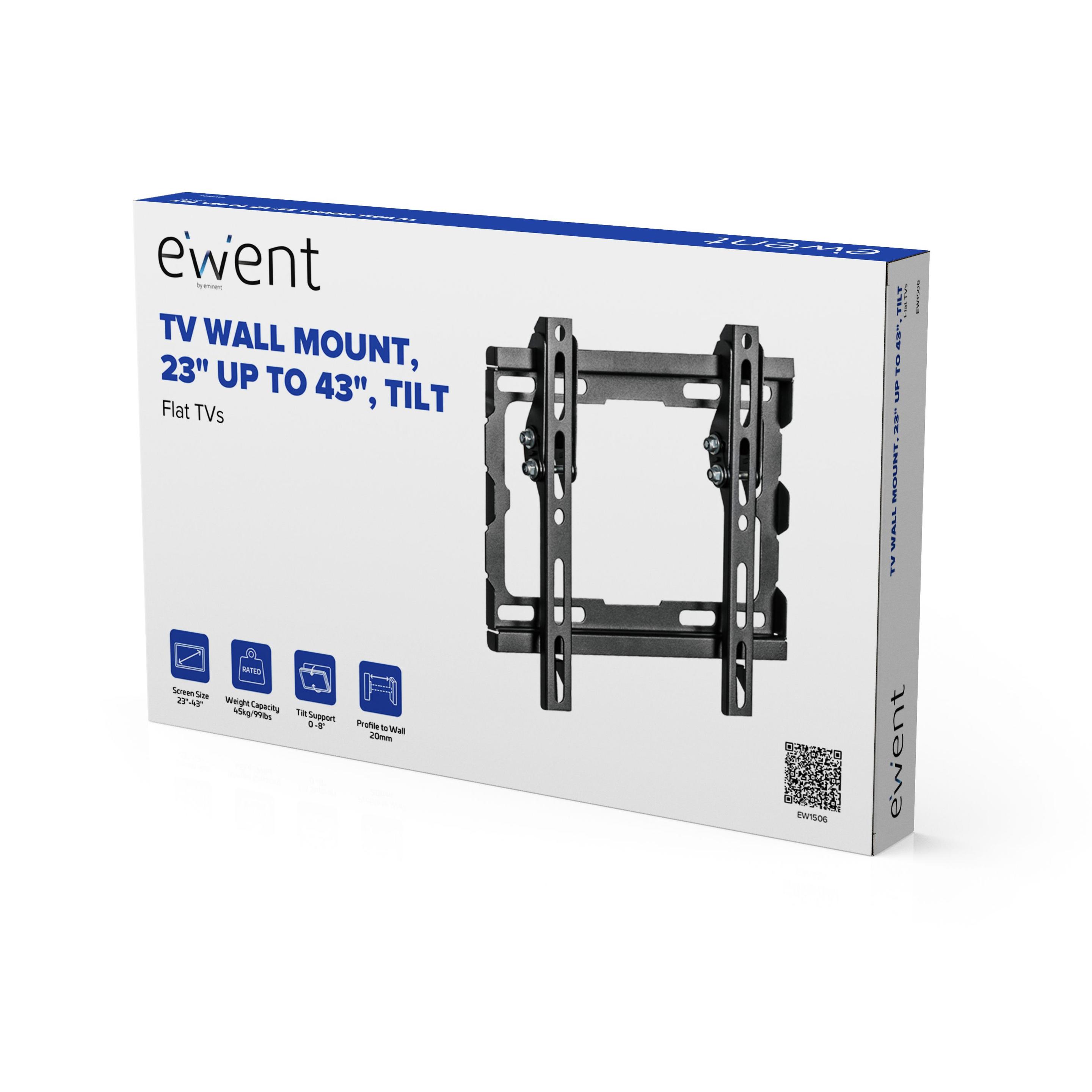 Suporte de Parede TV EWENT EW1506 (200 x 200 mm - 75 x 75 mm - 106,7 cm - Preto), miniatura 3