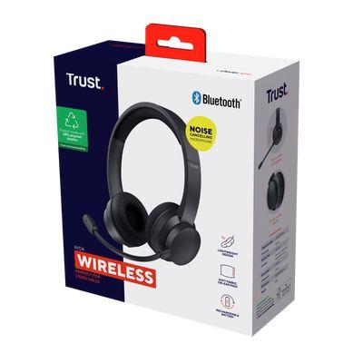Headset TRUST Ayda Wireless ENC (Binaural - Com fios e sem fios - Supra-aural - Preto) — miniatura 7