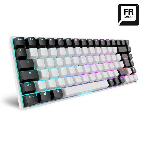 Teclado SHARKOON SKILLER SGK50 S3 (Francês - Gateron Yellow - 75% - Branco) — miniatura 2