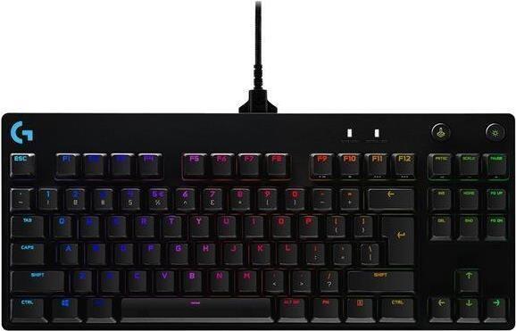 Teclado LOGITECH G Pro (Alemão - Logitech GX Blue - USB - Preto)