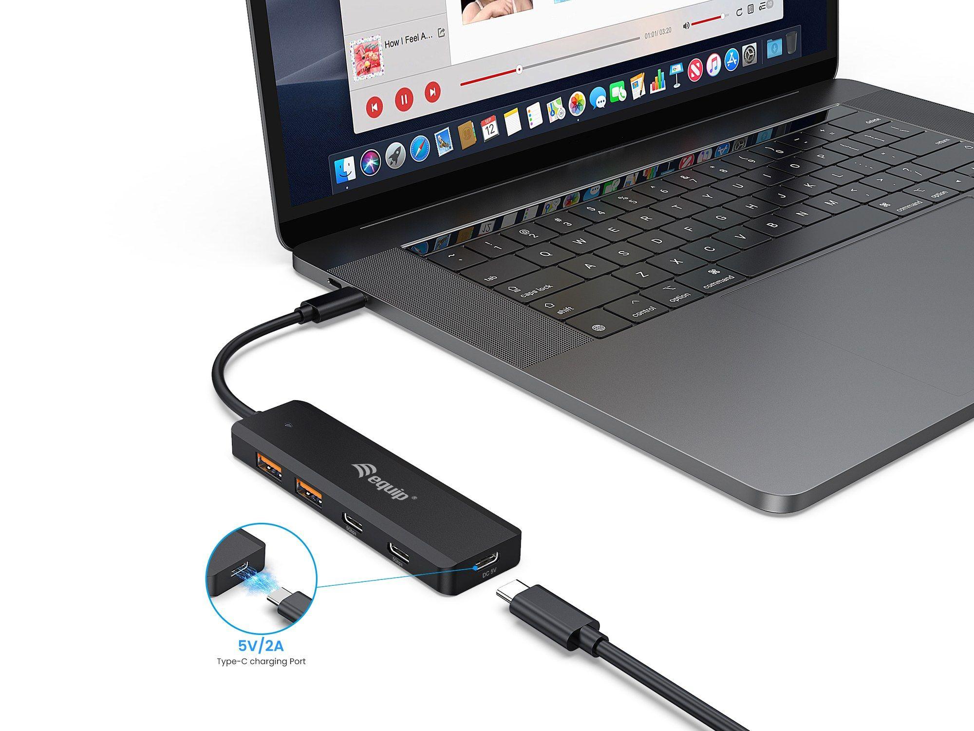 Hub USB-C EQUIP 128966 (0,18 m - Preto) — miniatura 5