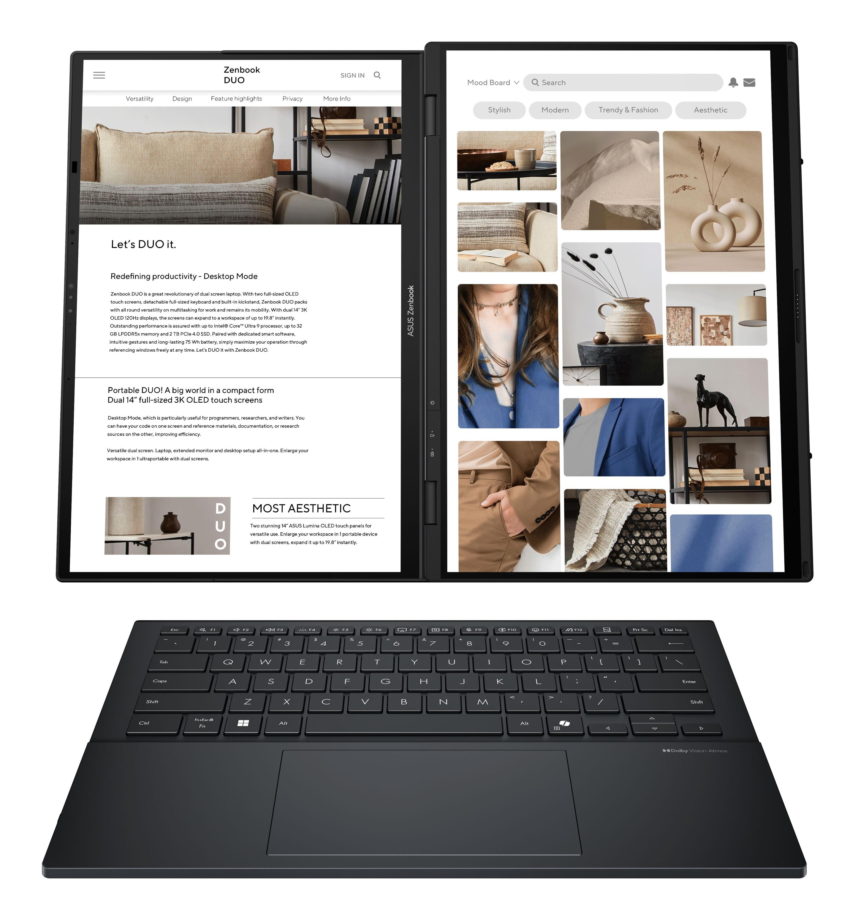 Portátil Híbrido ASUS Zenbook Duo UX8406CA-QL336W (Core Ultra 7 255H - 32GB - 1TB SSD - OLED 14" - Layout ES - Cinzento) — miniatura 5
