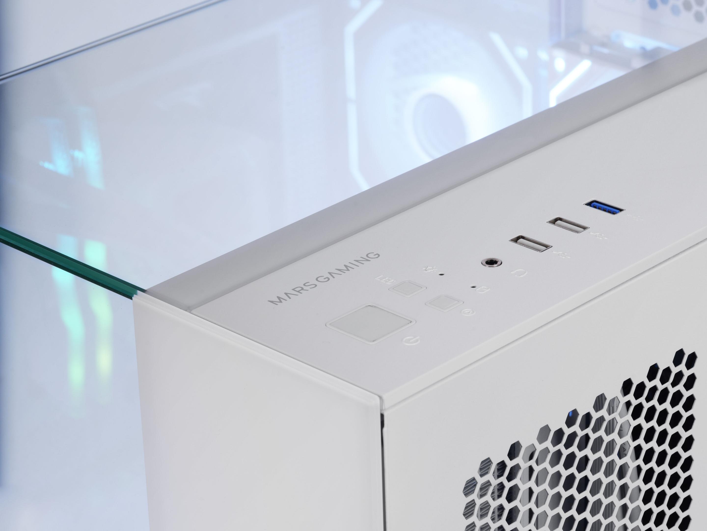 Caixa PC MARS GAMING MC-VISION (ATX, micro ATX, Mini-ITX - Mid Tower - ATX, Mini-ITX, micro-ATX - Branco) — miniatura 6