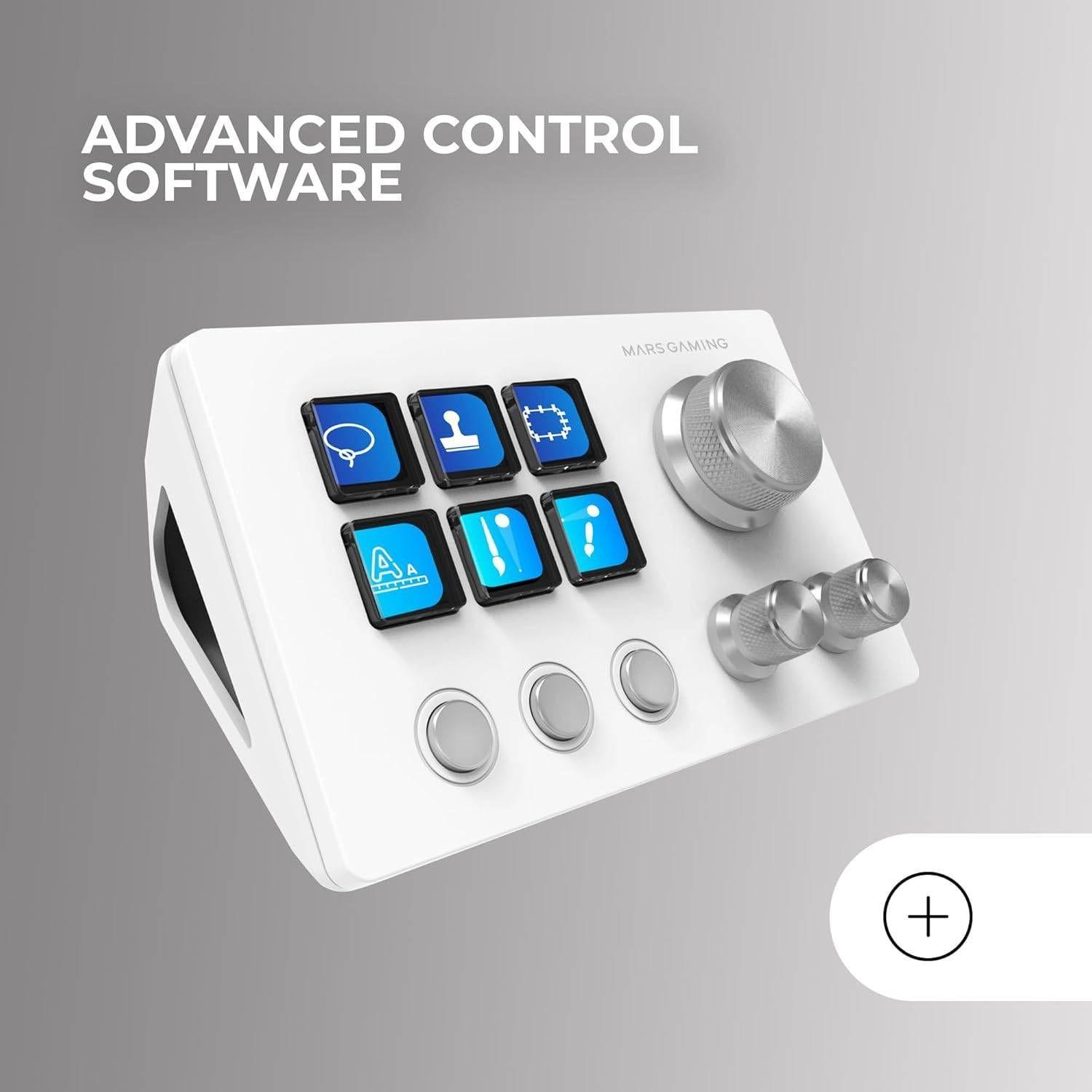 Control Deck MARS GAMING MSDTWOW (9 botões - USB Tipo-C - Windows e Mac - Branco) — miniatura 4