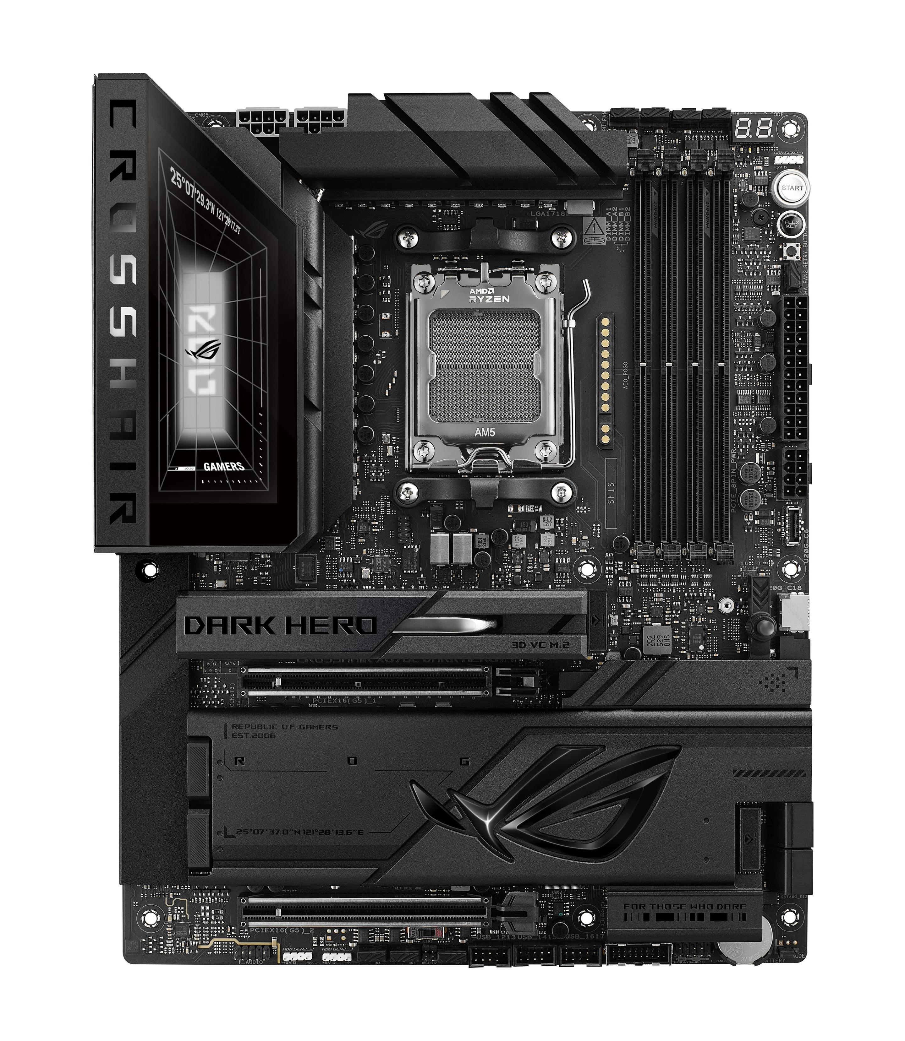Motherboard ASUS ROG CROSSHAIR X870E DARK HERO (AM5 - ATX - Duplo canal - Preto)