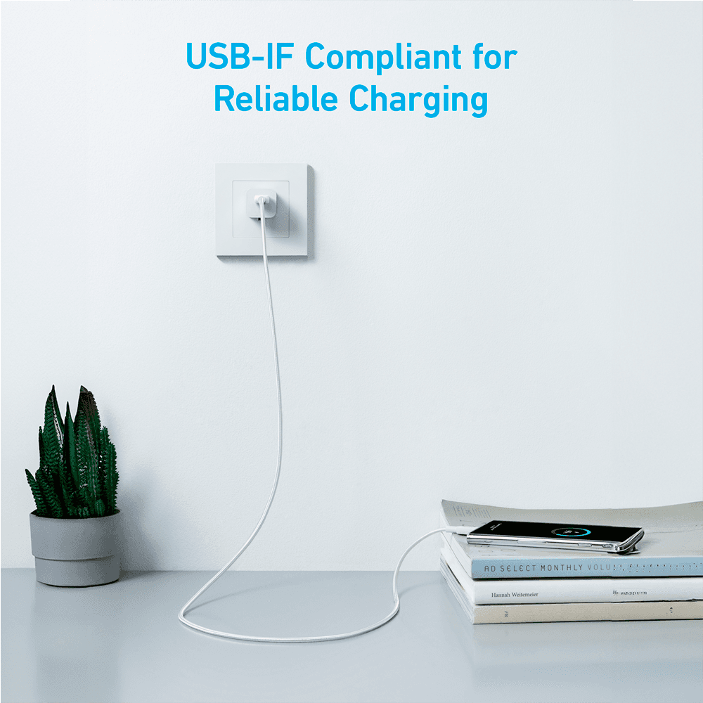 Cabo USB ANKER 322 (0,9 m - USB-A - USB-C - Branco), miniatura 4