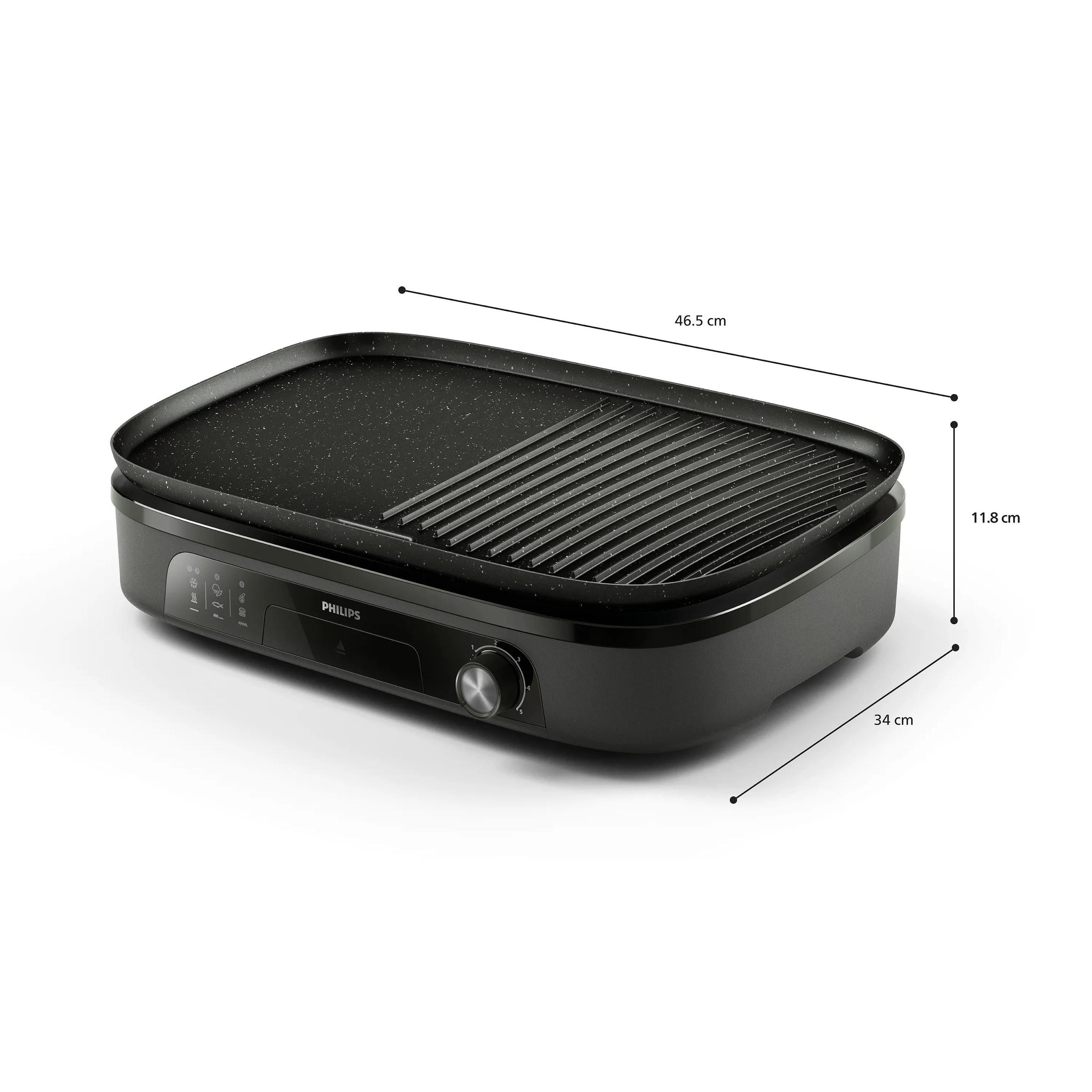 Grelhador Elétrico PHILIPS HD6210/90 (Altura 11,8 cm - Preto), miniatura 5
