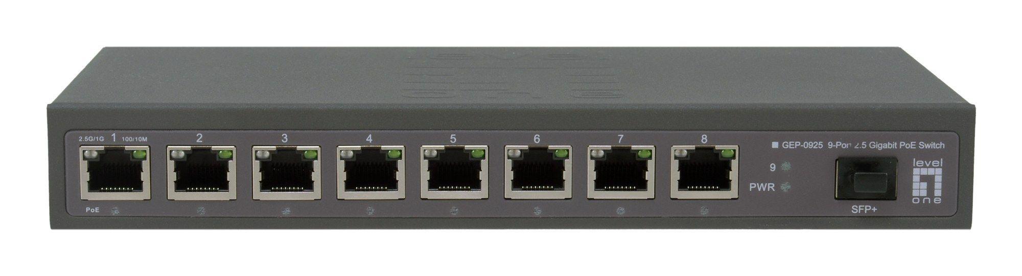 Switch LEVELONE GEP-0925 (2.5G Ethernet - 8 MB - 60 Gbit/s - Preto), miniatura 2