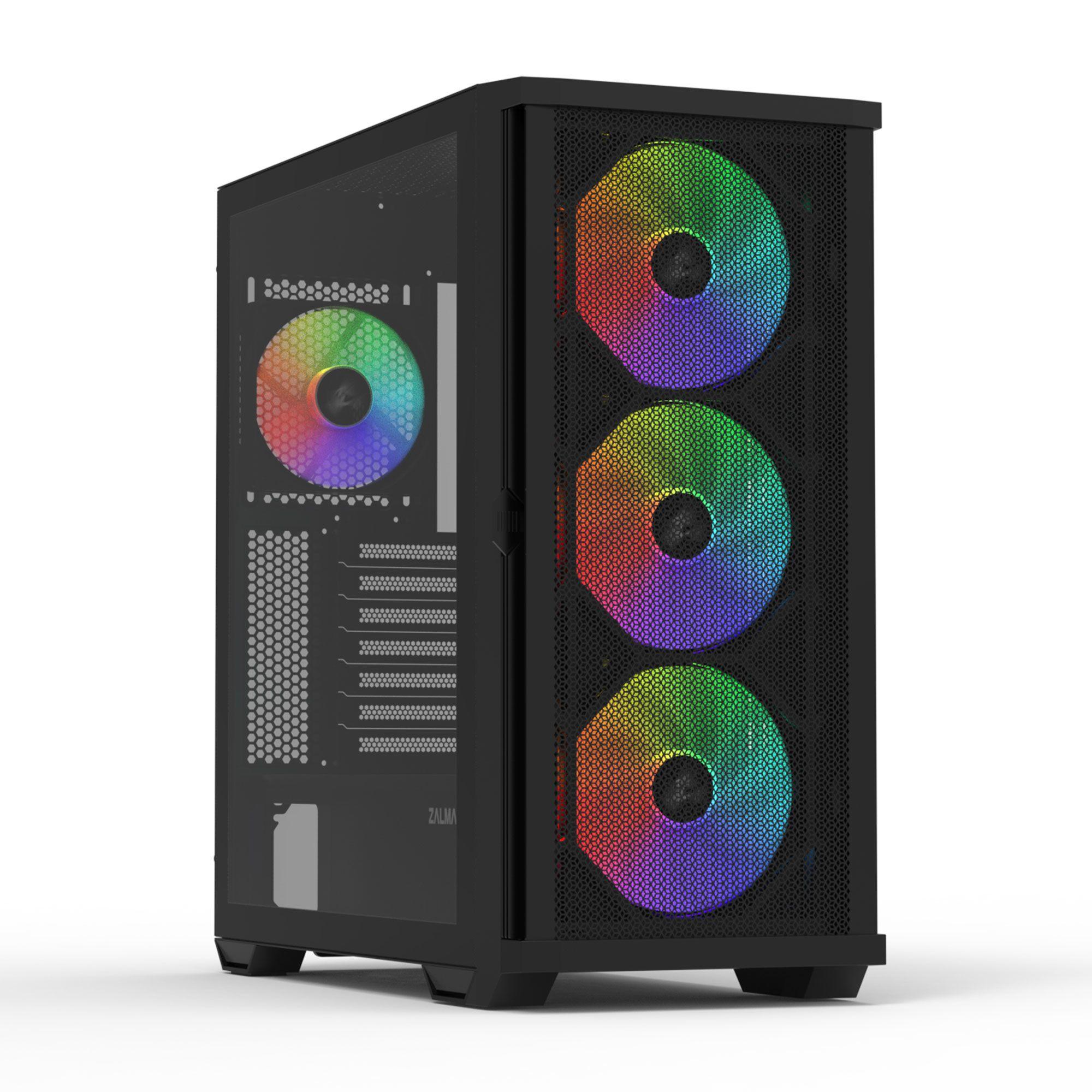 Caixa PC ZALMAN Z10 PLUS (ATX, Mini-ATX, Mini-ITX - Midi Tower - Plástico, aço, vidro temperado - Preto) — miniatura 2