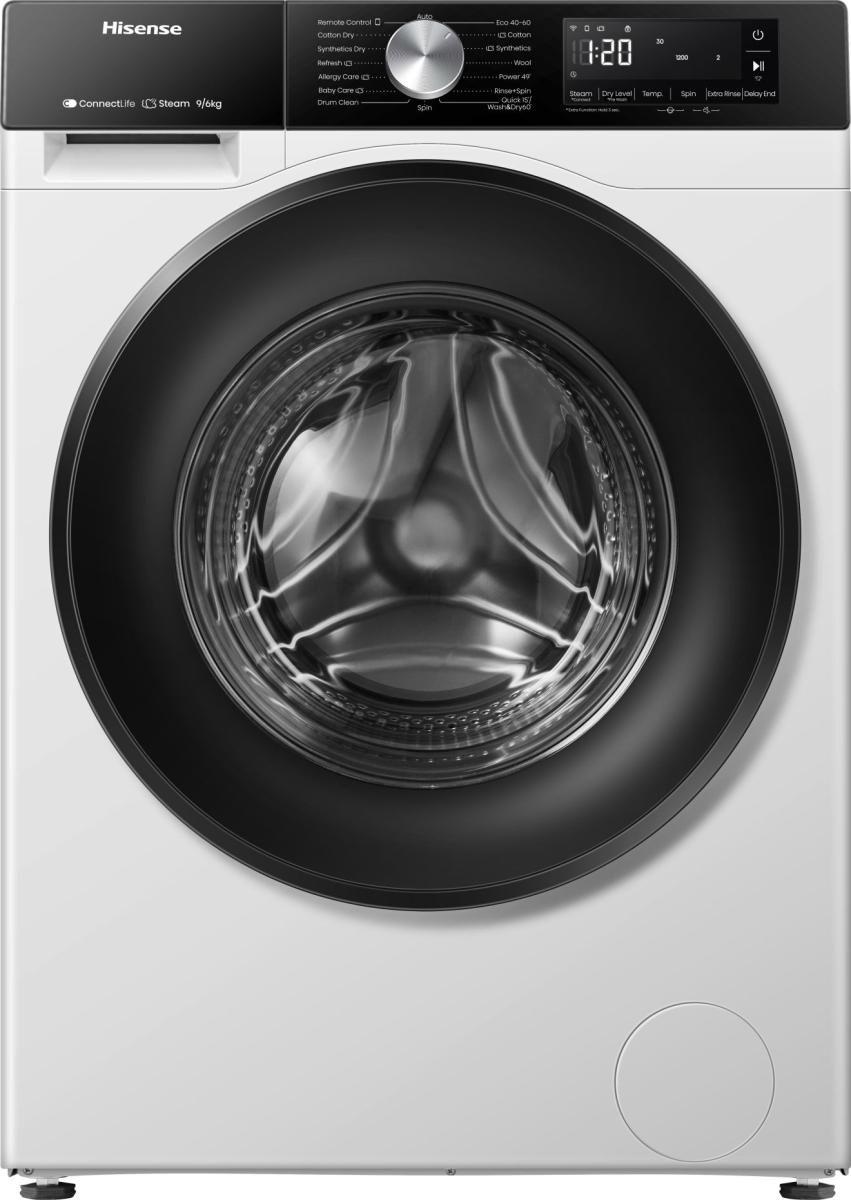 Máquina de Lavar e Secar Roupa Independente HISENSE WD3S9043BW3 (B - 9 kg - 6 kg - Branco)