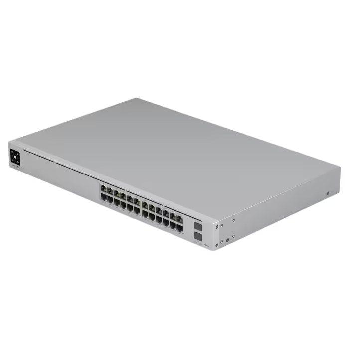 Switch UBIQUITI USW-PRO-24-POE (26 Portas - Gigabit Ethernet - 2 MB - Prateado) — miniatura 3