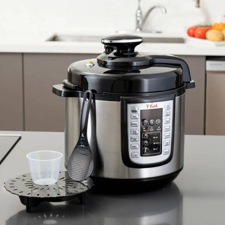 Panela de Pressão Elétrica Multicooker TEFAL Fast & Delicious CY505EE0 (Altura 37,3 cm - Preto/Prateado), miniatura 5