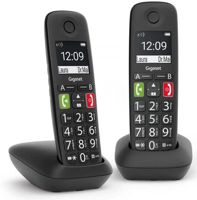 Telefone Sem Fios GIGASET E290 Duo (10 h - 2" - Preto) — miniatura 2