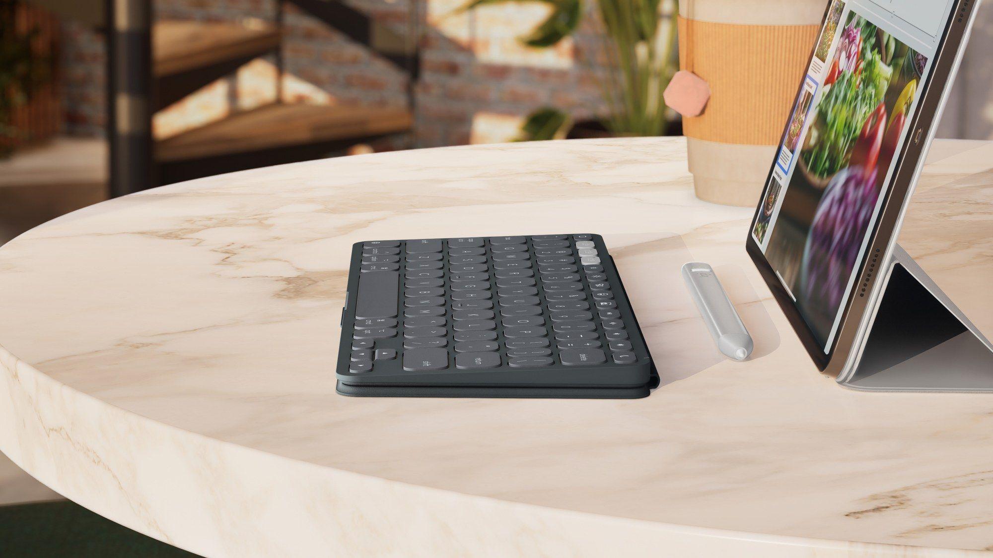 Teclado LOGITECH Keys-To-Go 2 (Francês - Teclas tesoura - Mini - Grafite) — miniatura 9