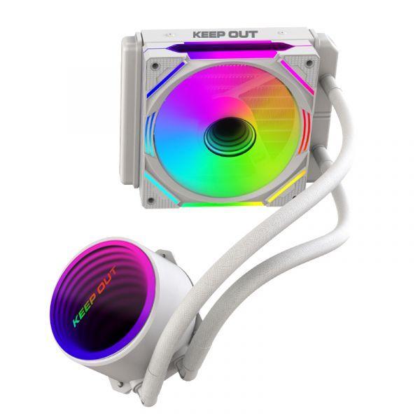 Cooler Líquido All-in-One KEEP OUT XWC-120W (12 cm - 1800 RPM - Âmbar, Azul, Verde, Vermelho - Branco), miniatura 2