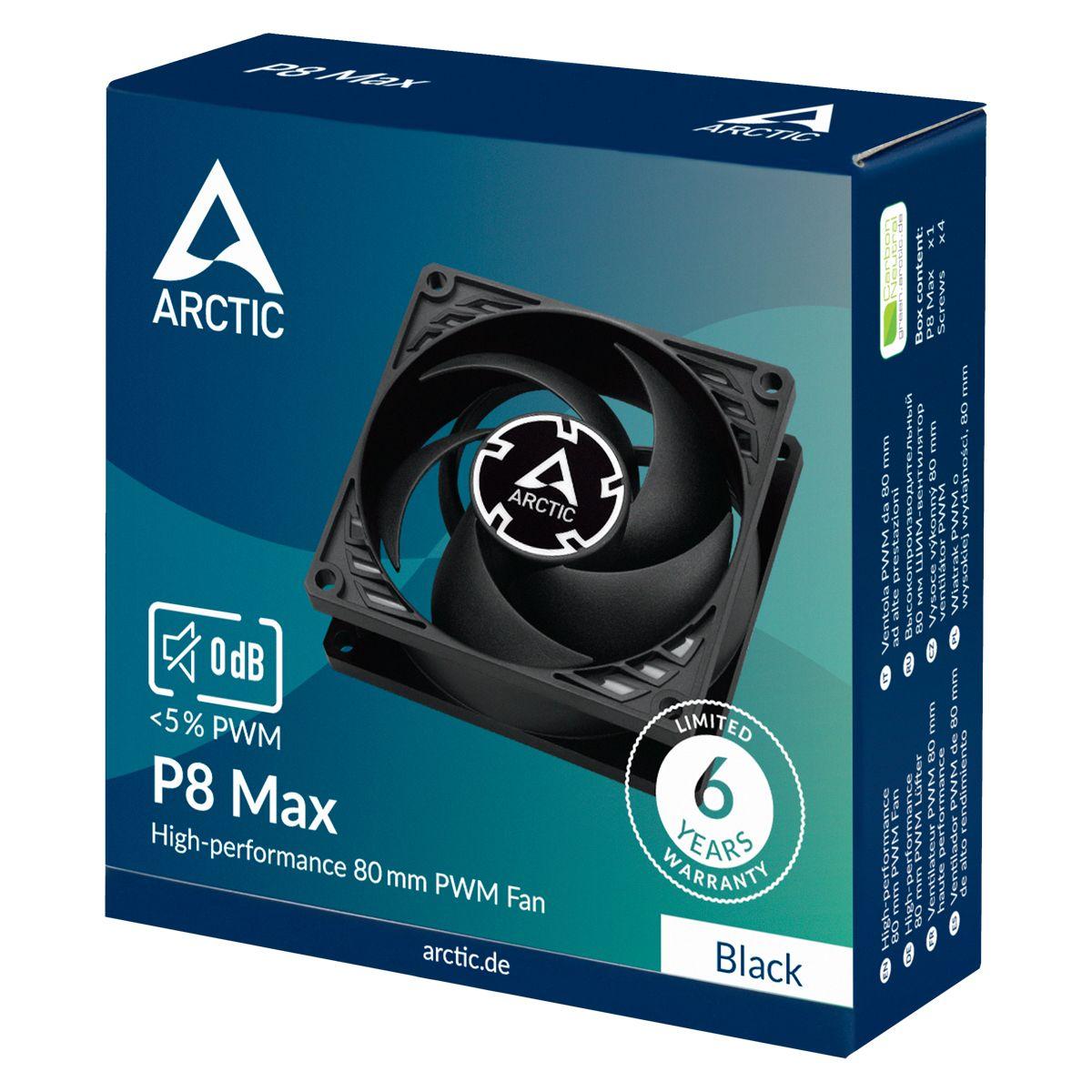 Ventoinha para Caixa PC ARCTIC P8 Max (Preto) — miniatura 6