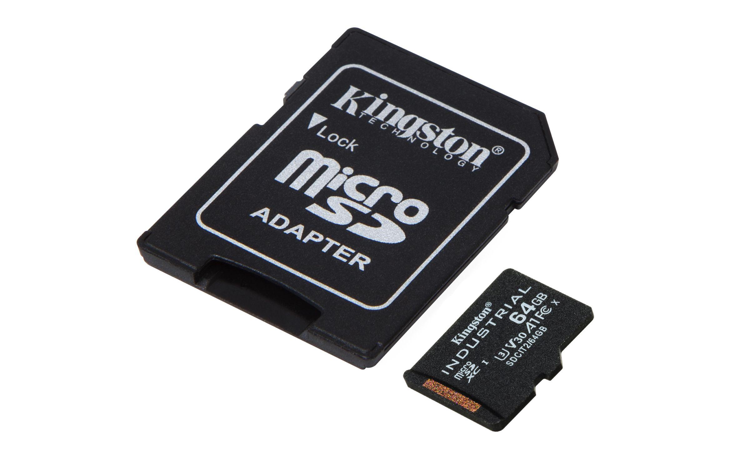 Cartão de Memória KINGSTON Industrial SDCIT2/64GB (64GB - Classe 10 - 100 MB/s - Preto), miniatura 2