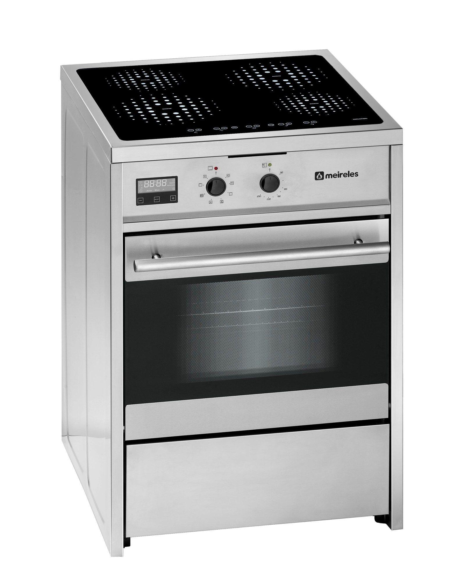 Fogão Independente MEIRELES E612X (Botões e sensor - Altura 89 cm - Encastre - Inox)