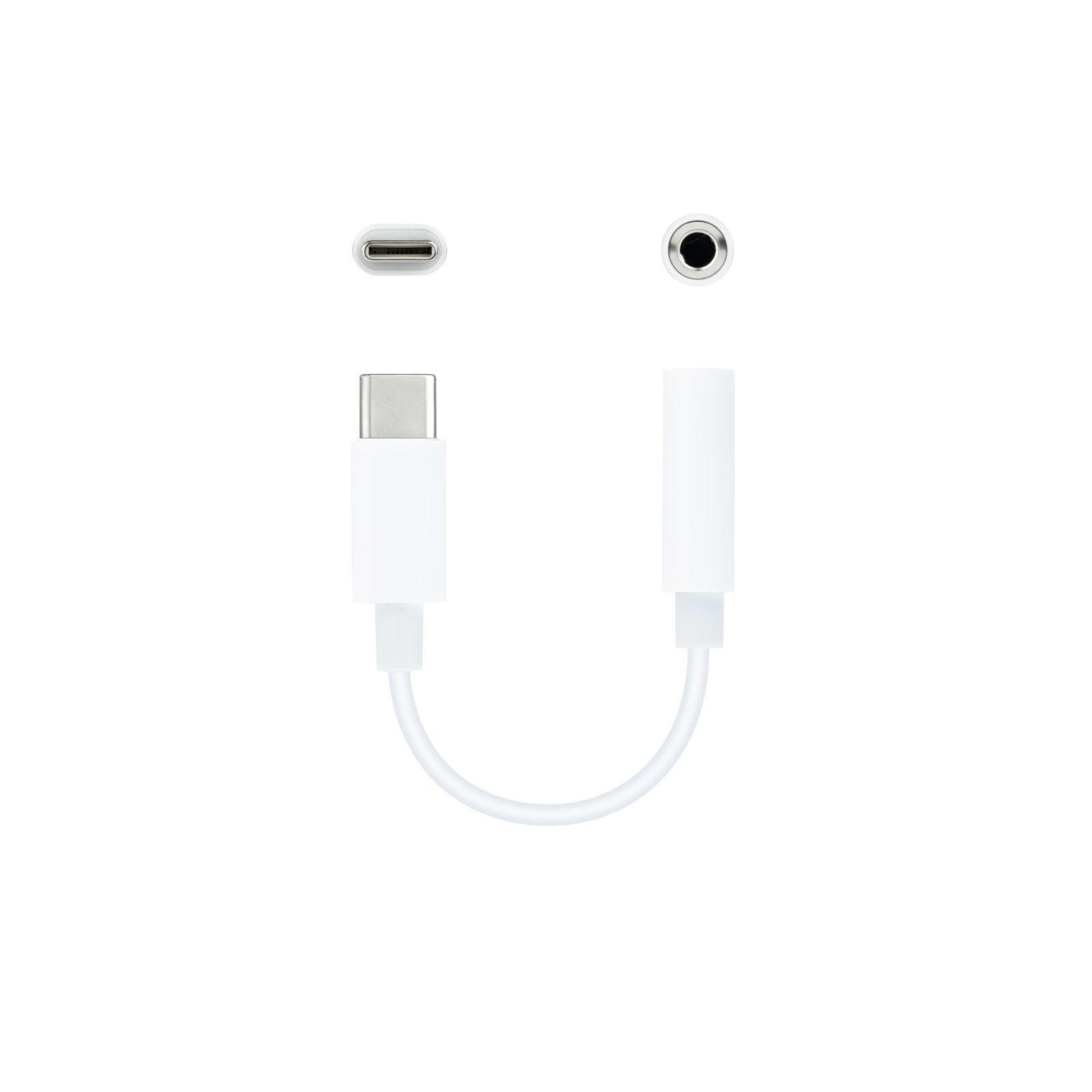 Adaptador de Áudio USB-C para Jack 3,5 mm NANOCABLE 10.24.1205-W (0,11 m - USB Type-C - 3.5mm - Branco) — miniatura 2