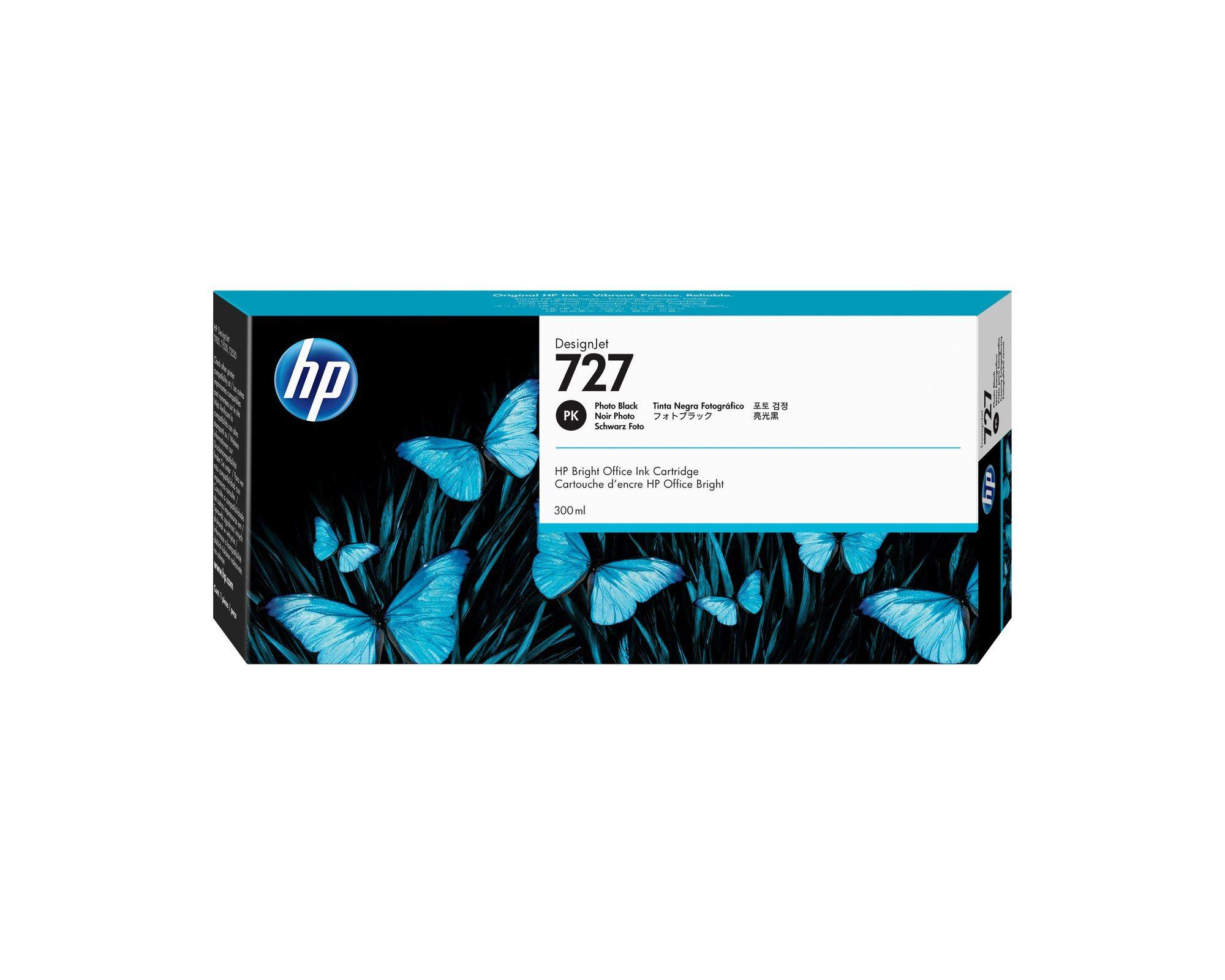 Tinteiro HP 727 F9J79A (Preto Foto, 300 ml)