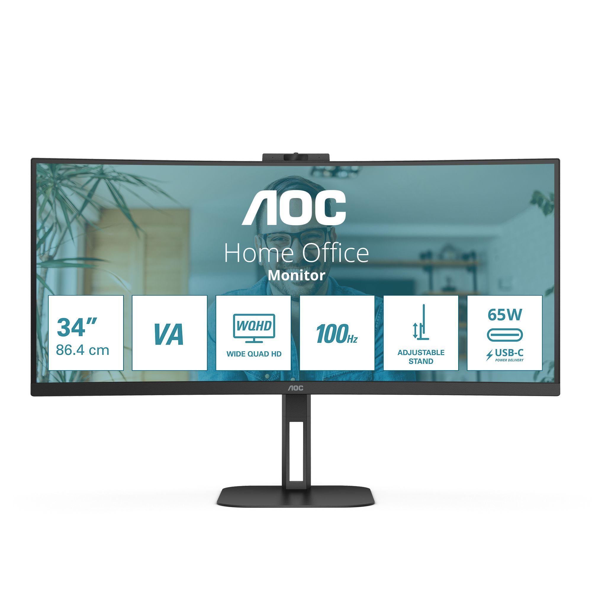 Monitor AOC CU34V5CW/BK (34" - VA - 100 Hz - Preto)