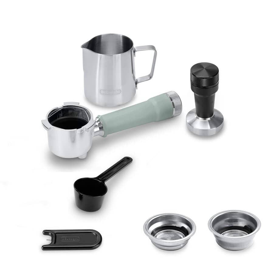 Máquina de Café Expresso DELONGHI Dedica Duo EC890.GR (Doses individuais, café moído - 15 bar - 1,1 l - Verde), miniatura 6