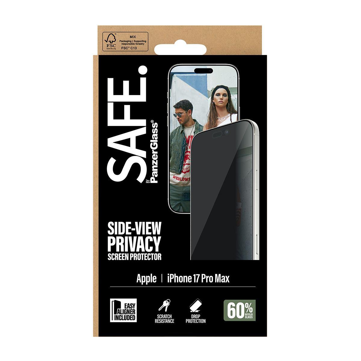Película de Vidro Temperado de Privacidade PANZERGLASS SAFE. Privacy para iPhone 17 Pro Max (Apple iPhone 17 Pro Max - Apple - Transparente), miniatura 3