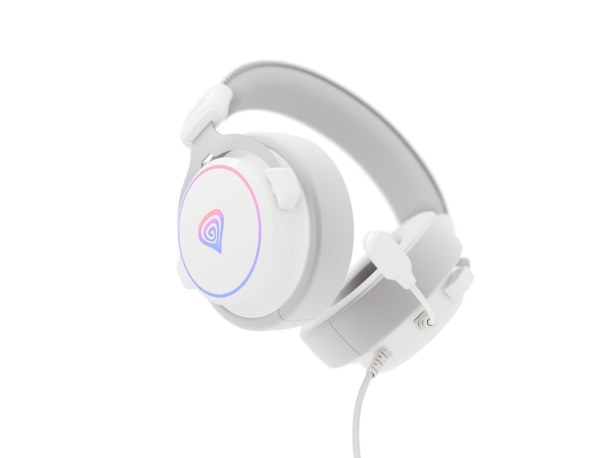 Headset Gaming GENESIS Neon 764 (Binaural - Com fios - Circum-aural - Branco) — miniatura 6