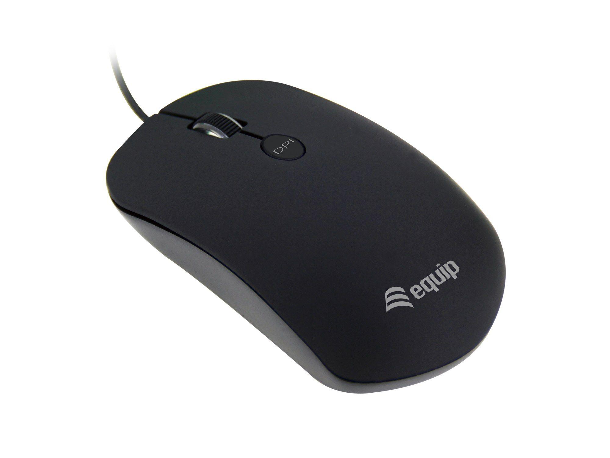 Rato EQUIP 245114 (Ambidestro - 1600 DPI - Ótico - Preto), miniatura 2