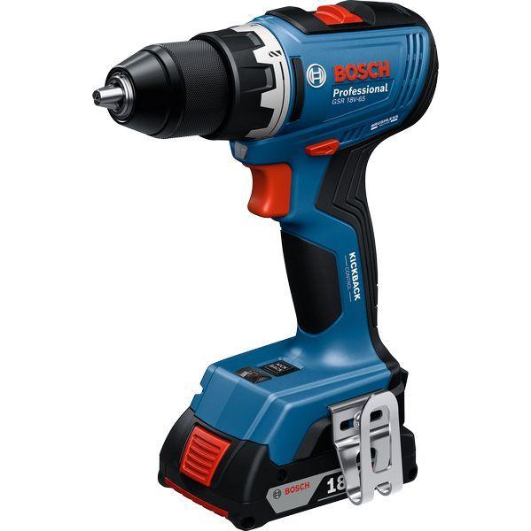 Berbequim Aparafusador de Percussão BOSCH GSB 18V-65 Professional (Preto e Azul) — miniatura 2