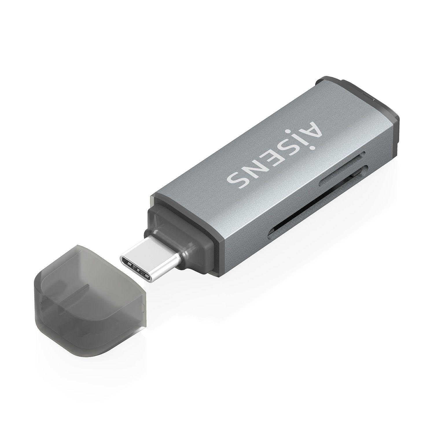 Leitor de Cartões AISENS ASCR-2C10-GR (Cinzento)