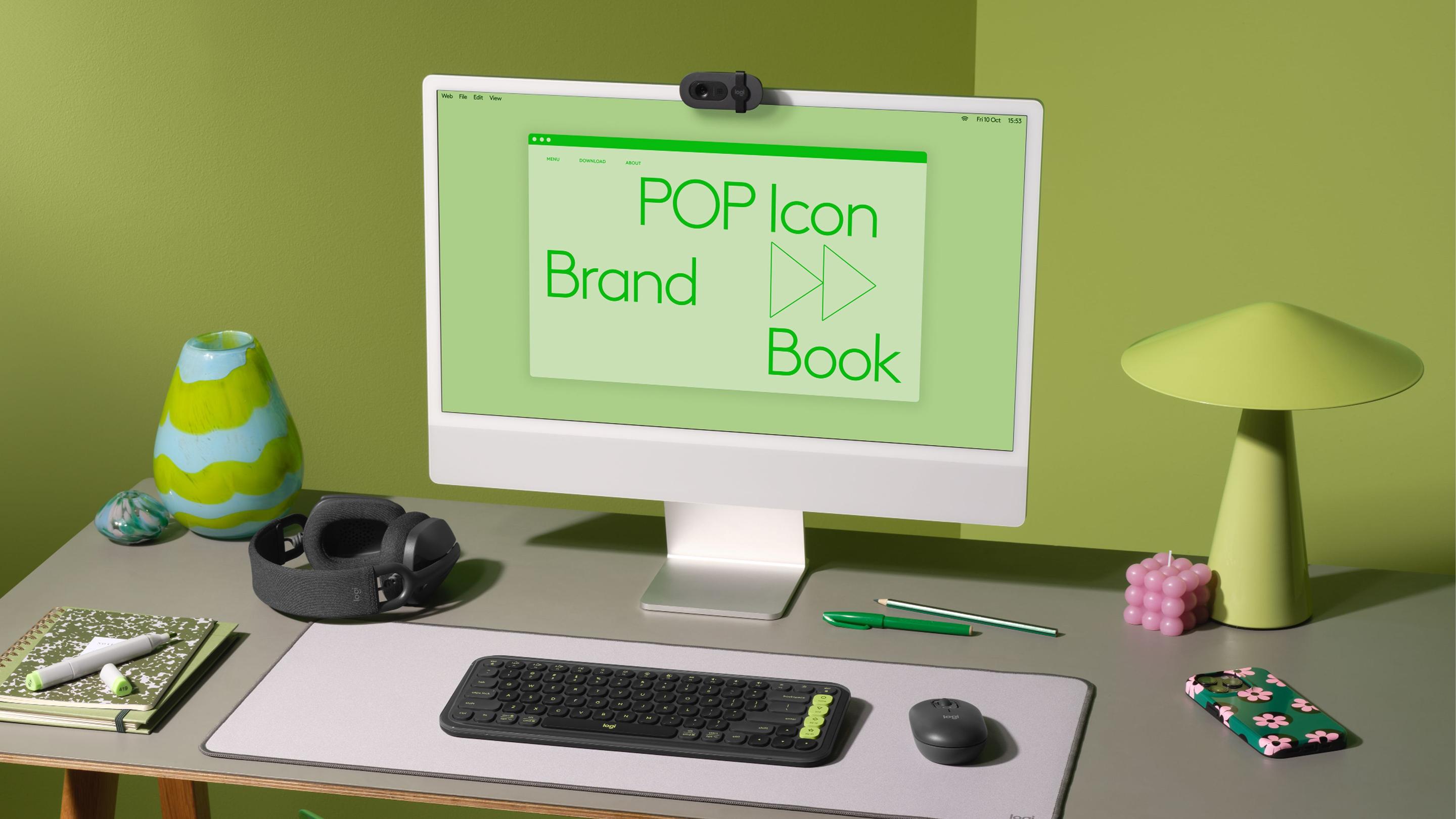Teclado LOGITECH POP Icon Keys (Estados Unidos - Teclas tesoura - Mini - Grafite) — miniatura 7
