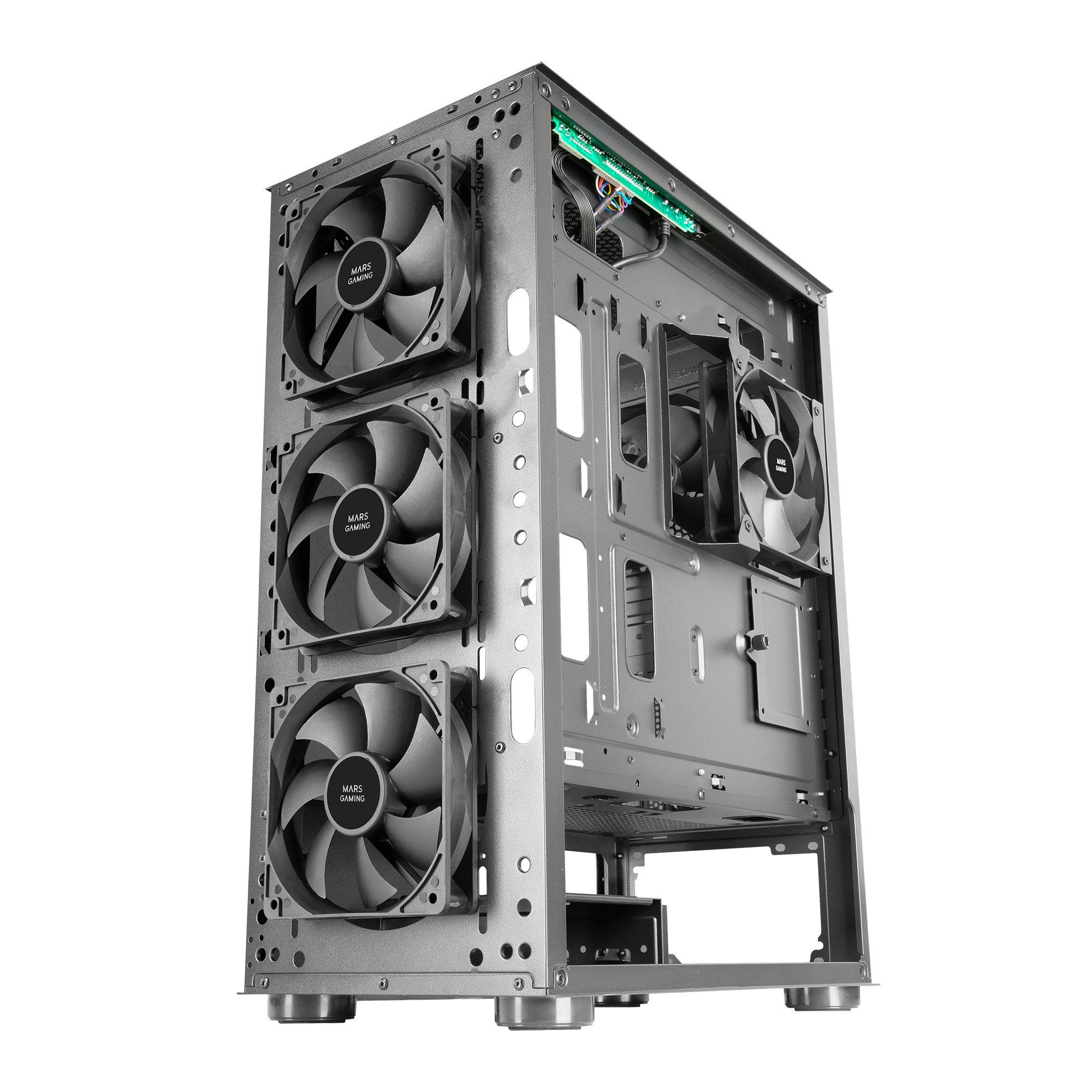 Caixa PC MARS GAMING MC-PRO2 (ATX, EATX, micro ATX, Mini-ITX - Tower - ATX, EATX, micro-ATX, Mini-ITX - Preto) — miniatura 3