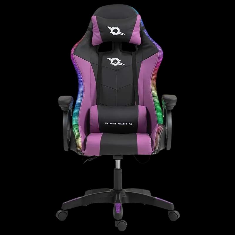 Cadeira Gaming POWERGAMING 813 RGB (Preto/Lilás)