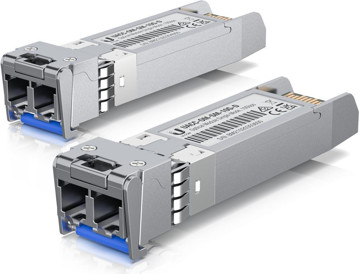 Módulo Transceptor SFP+ UBIQUITI UACC-OM-SM-10G-D-20 (20 unidades - 10000 Mbit/s - Azul)