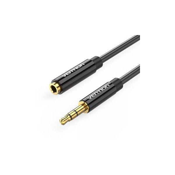 Cabo de Extensão Áudio VENTION BBZBD (0,5 m - Jack 3,5 mm macho - Jack 3,5 mm fêmea - Preto) — miniatura 2